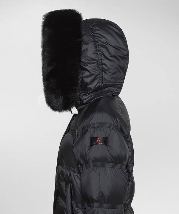 Peuterey Puffer Jacket Con Cappuccio Bordato In Pelliccia 2025