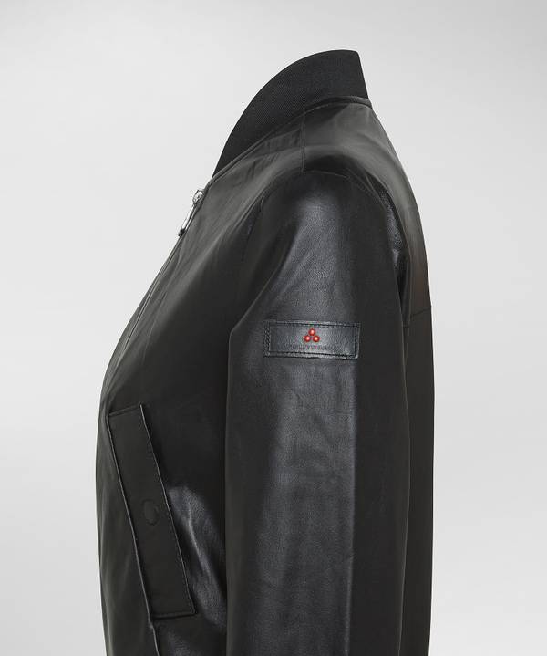 Peuterey Giacca bomber corta in pelle In Vendita