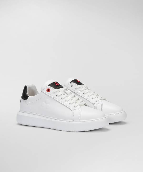 Peuterey Sneaker in pelle con logo goffrato Nuova