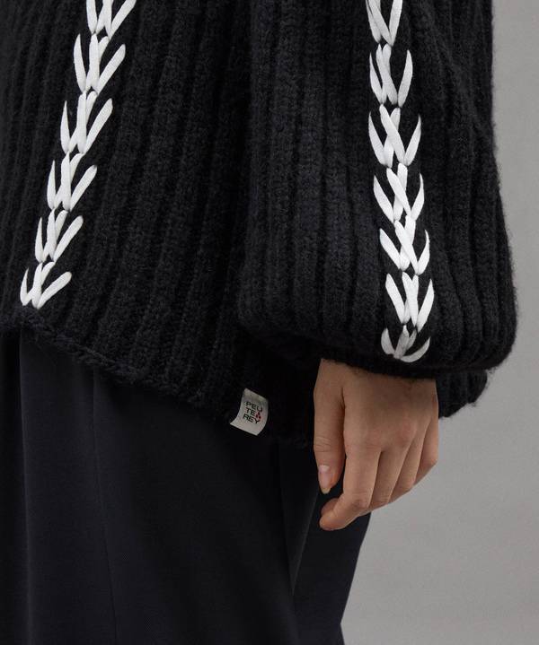 Peuterey Maxi Maglia In Alpaca Lavorata A Mano Spedizione Gratuita