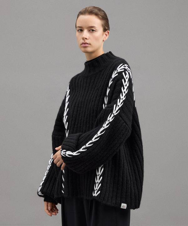 Peuterey Maxi Maglia In Alpaca Lavorata A Mano Spedizione Gratuita