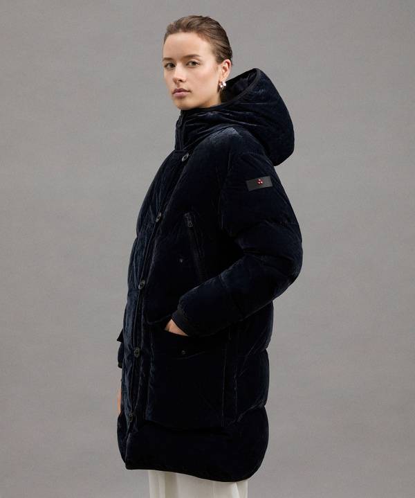 Peuterey Parka Lungo In Tela Di Nylon Floccata Convenienza