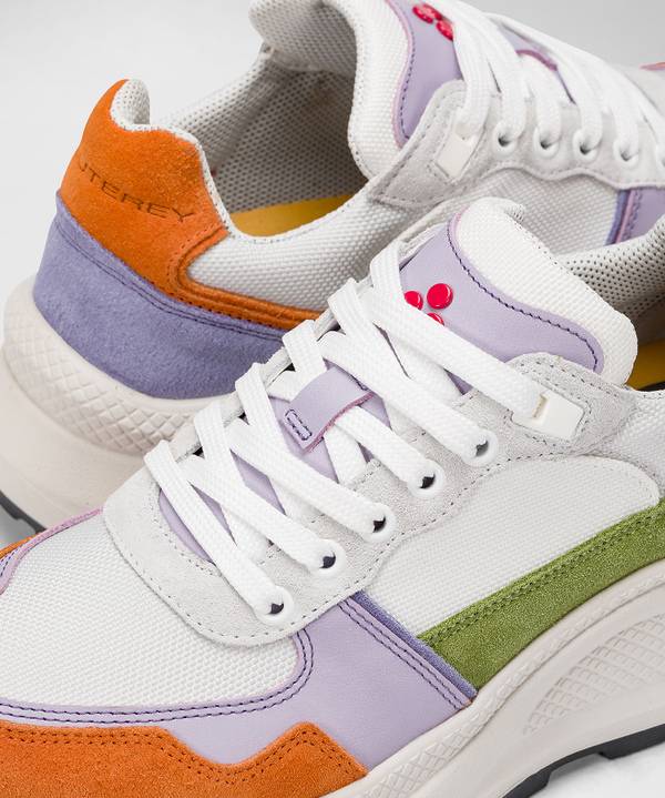 Peuterey Sneakers in pelle con dettagli color Promozione