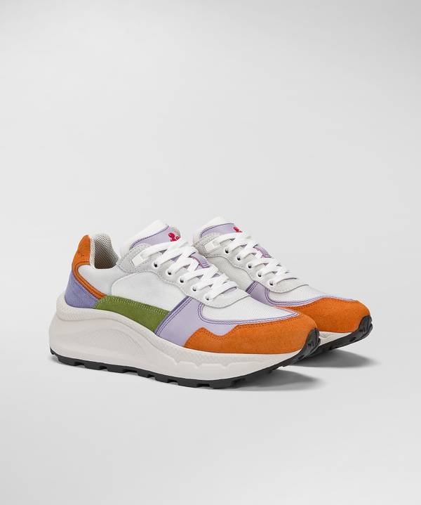 Peuterey Sneakers in pelle con dettagli color Promozione