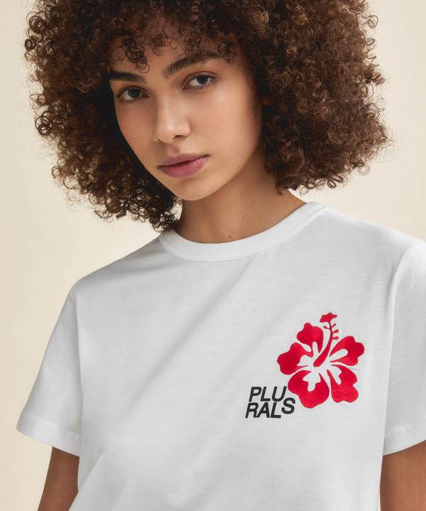 Peuterey T-shirt con ricamo tropicale Sottocosto