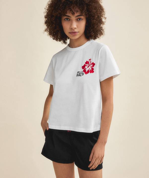 Peuterey T-shirt con ricamo tropicale Sottocosto