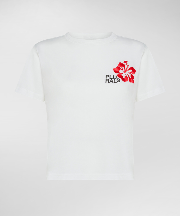 Peuterey T-shirt con ricamo tropicale Sottocosto