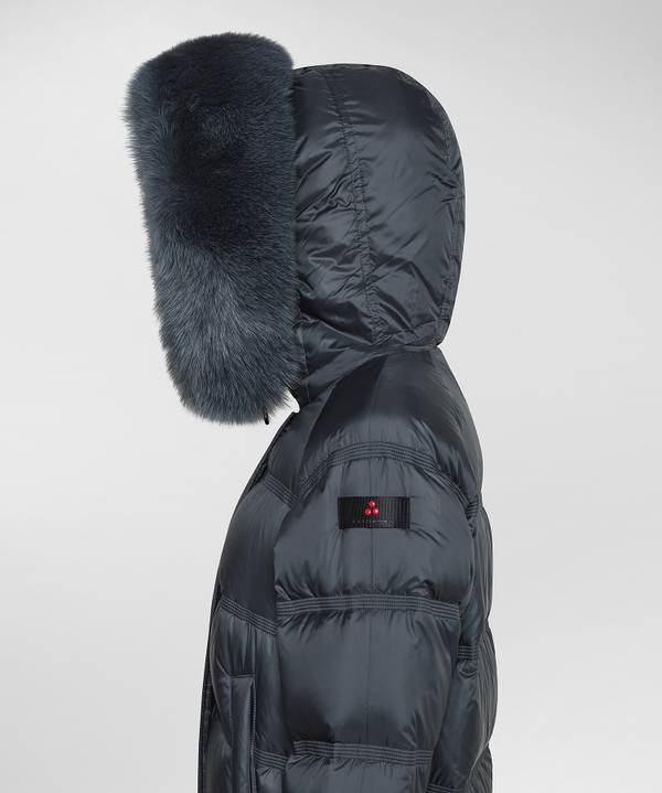 Peuterey Puffer Jacket Con Cappuccio Bordato In Pelliccia Qualità