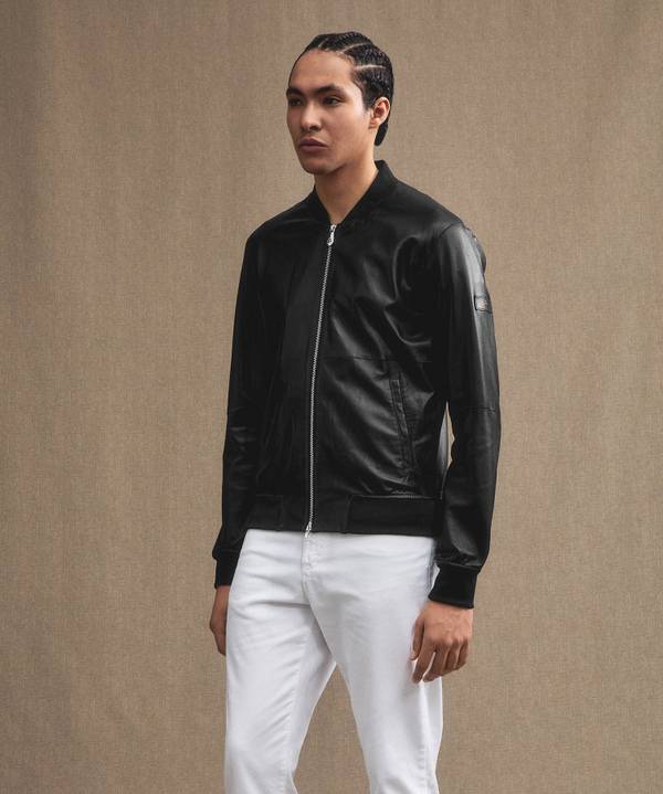 Peuterey Giacca bomber in pelle Negozi Online