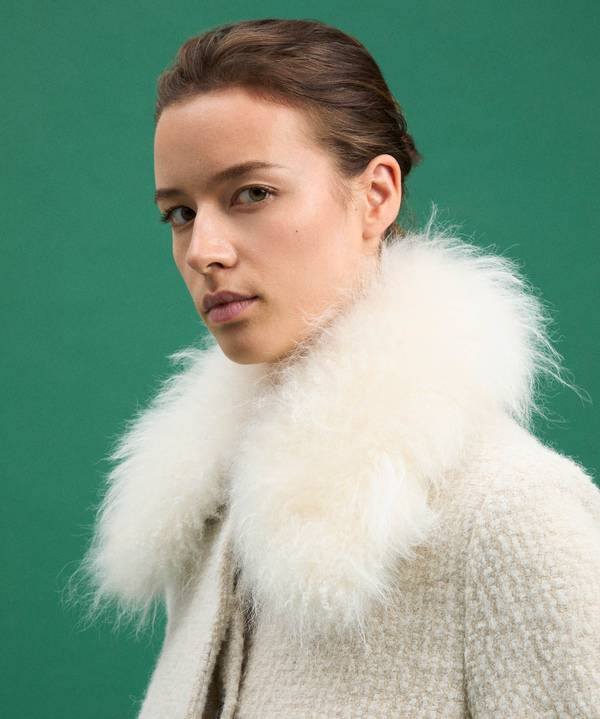 Peuterey Cappotto Lungo Con Collo In Capra Cashmere Online