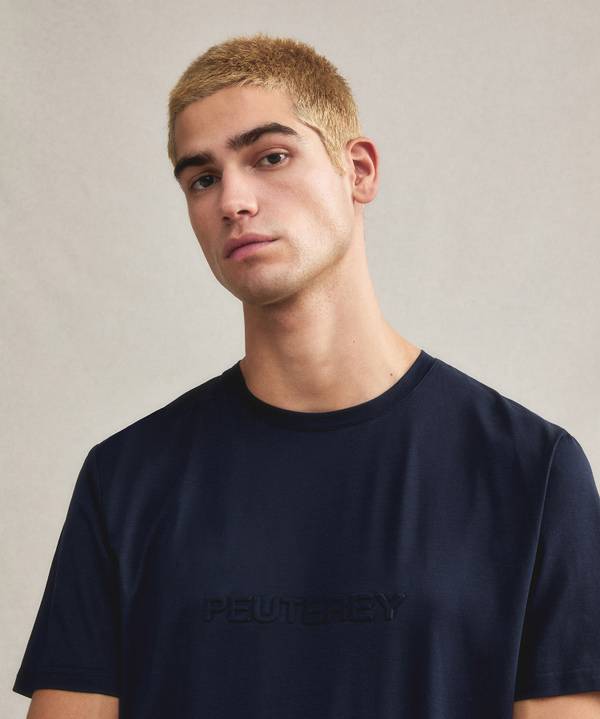 Peuterey T-shirt con scritta in rilievo Italy