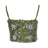 Poems Roma TOP BRETELLINE OLIVE Moda