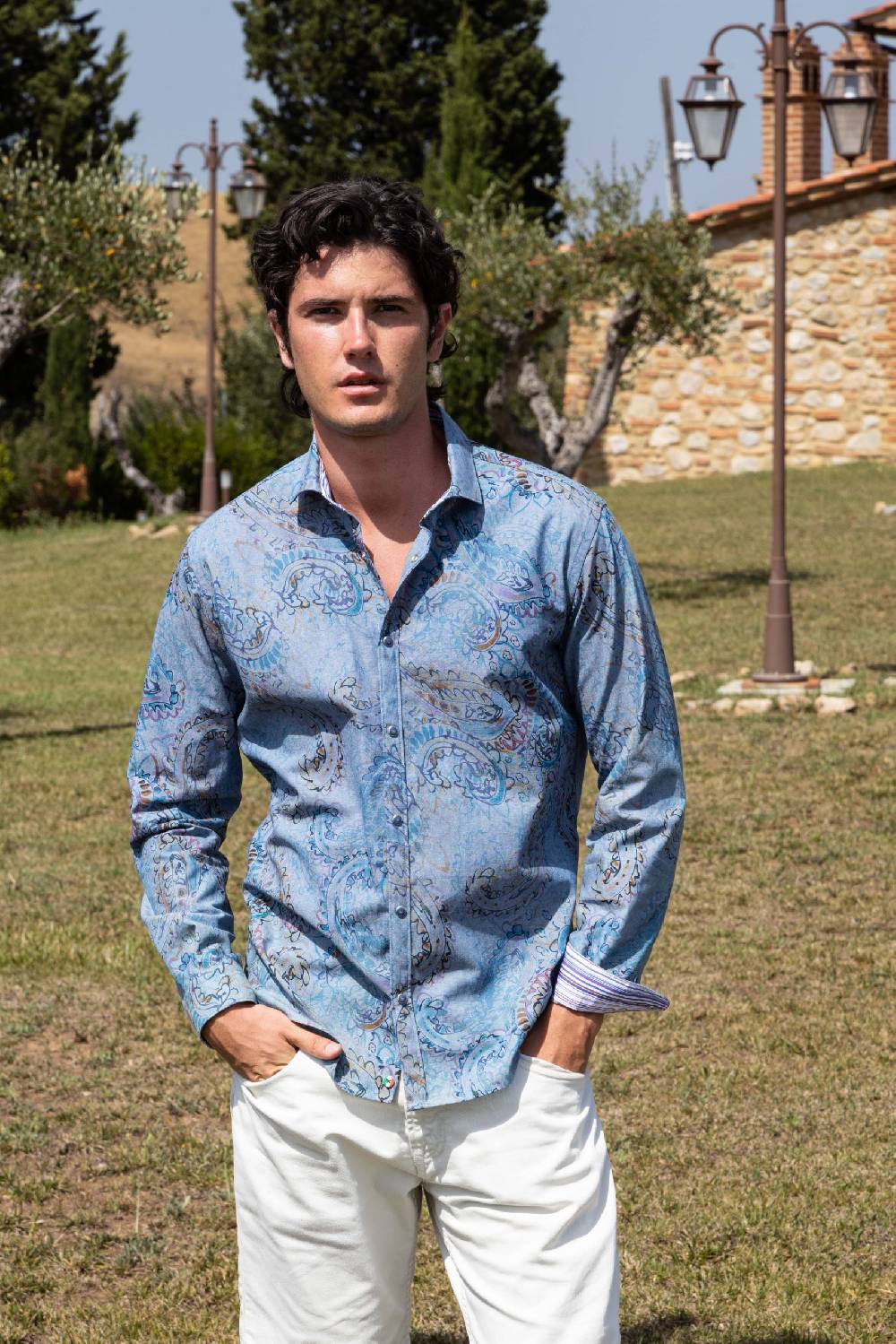 Poggianti Camicia uomo spring summer 24 AREZZO-62F-207 In Linea