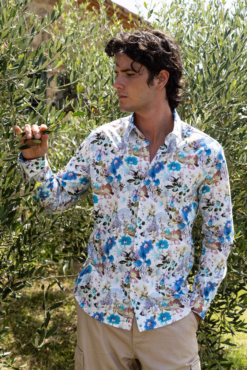 Poggianti Camicia uomo spring summer 24 FIRENZE-73F-130 Qualità