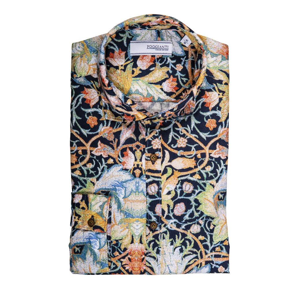 Poggianti Camicia fantasia collo francese Promozione