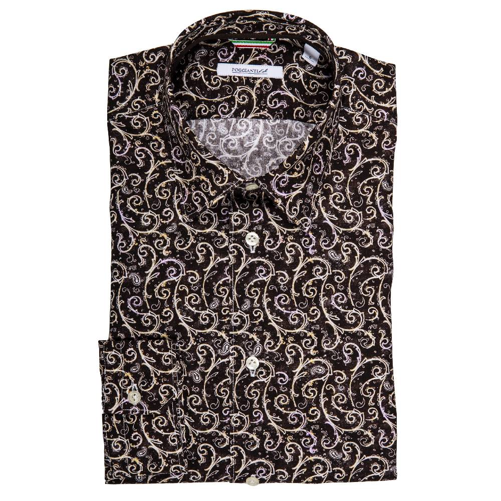 Poggianti Camicia fantasia collo classico Acquista Ora