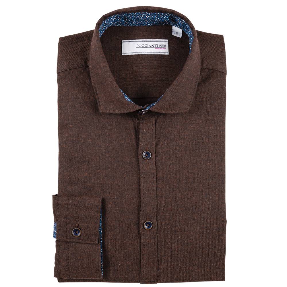 Poggianti Camicia in flanella con contrasti fantasia Shopping Online