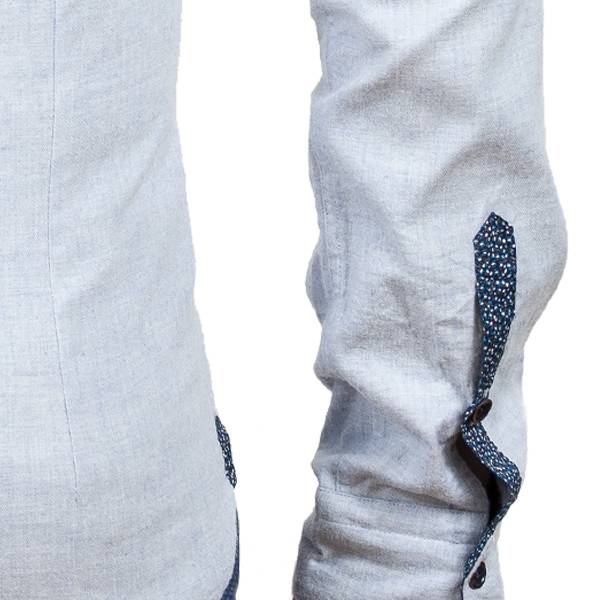 Poggianti Camicia in flanella con contrasti fantasia Prezzo Ridotto