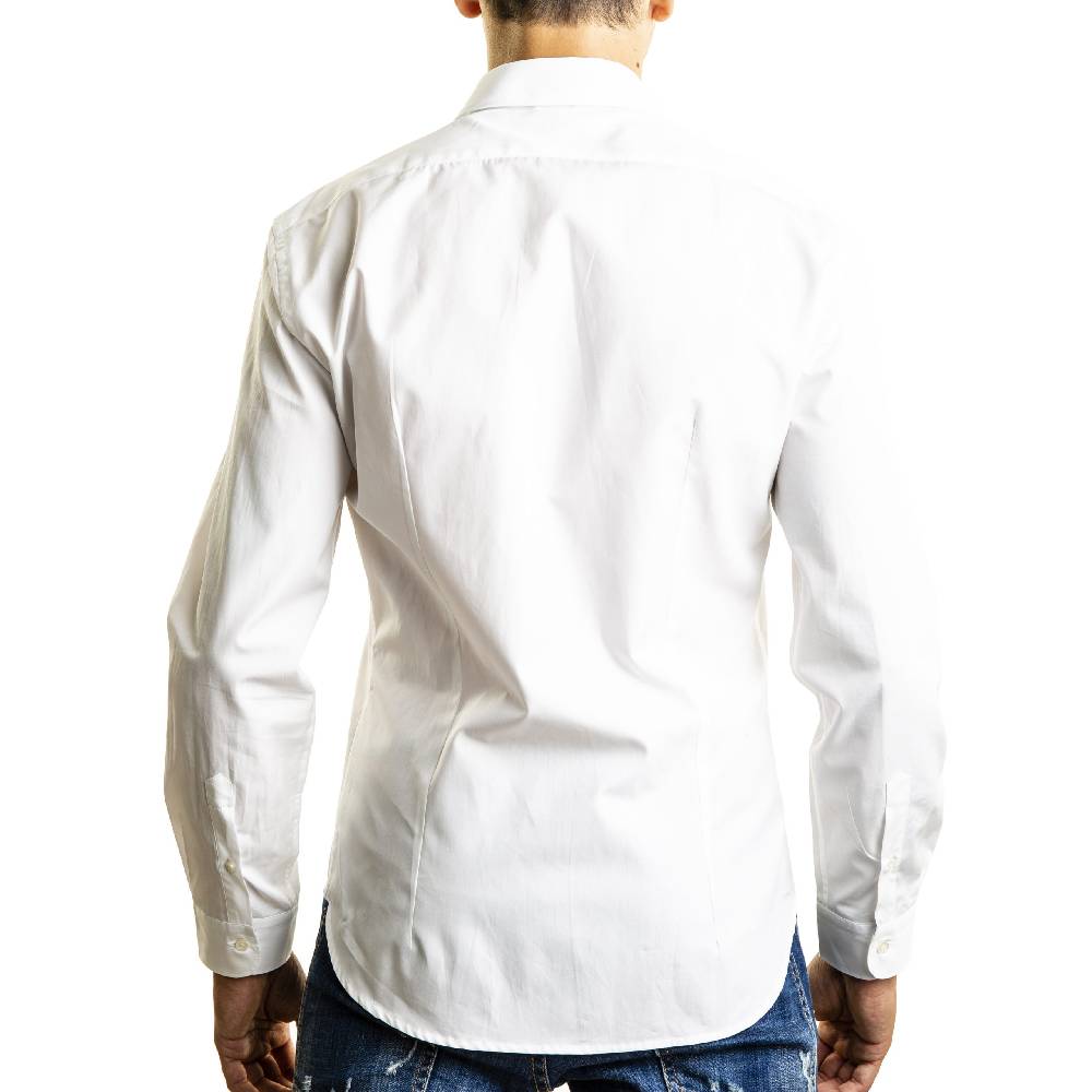 Poggianti Camicia Bianca con contrasti fantasia Outlet