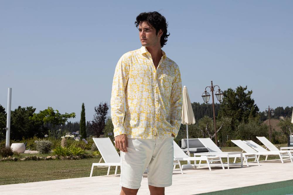 Poggianti Camicia uomo spring summer 24 PEROLLA-62F-119 Negozio