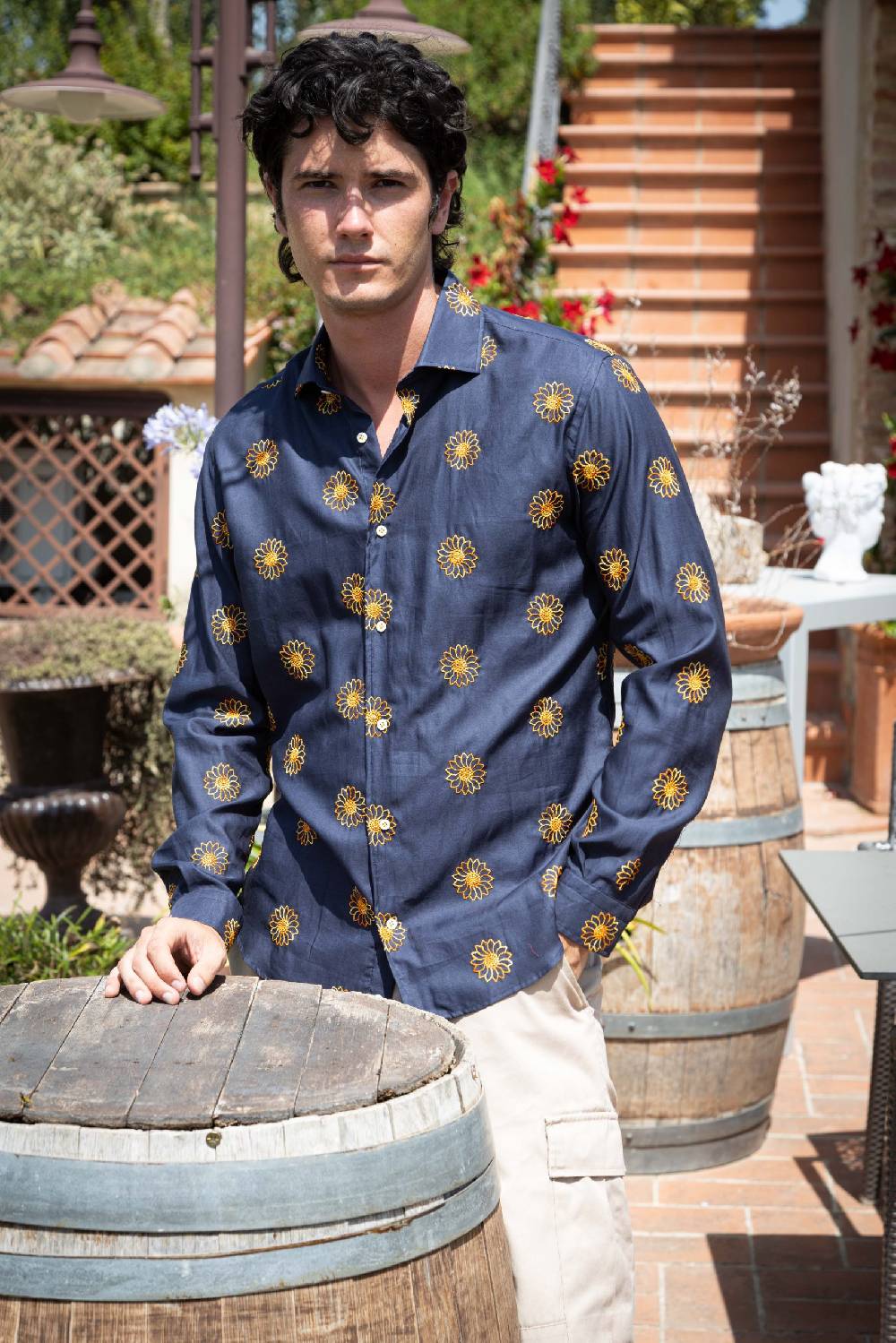 Poggianti Camicia uomo spring summer 24 FIRENZE-60F-221 Italia