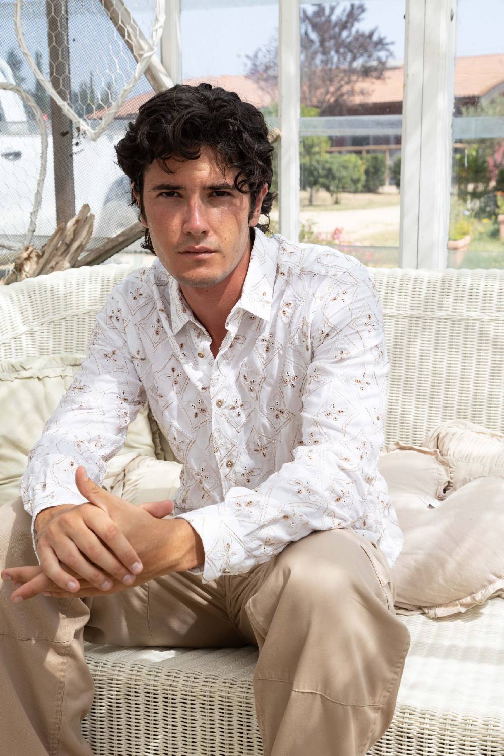 Poggianti Camicia uomo spring summer 24 FIRENZE-66F-212 In Linea