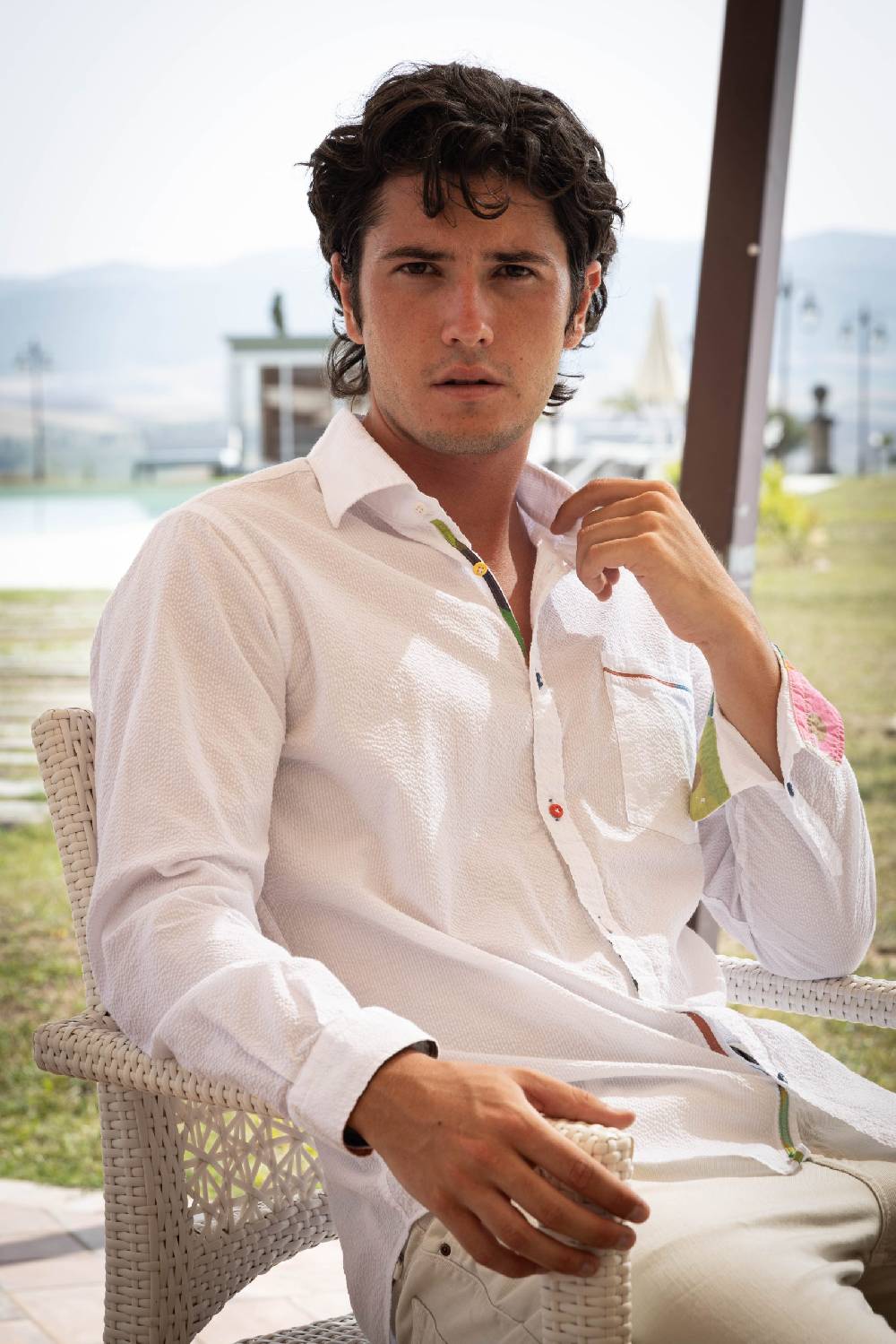 Poggianti Camicia uomo spring summer 24 VIAREGGIO-61F-106 Spedizione Gratuita