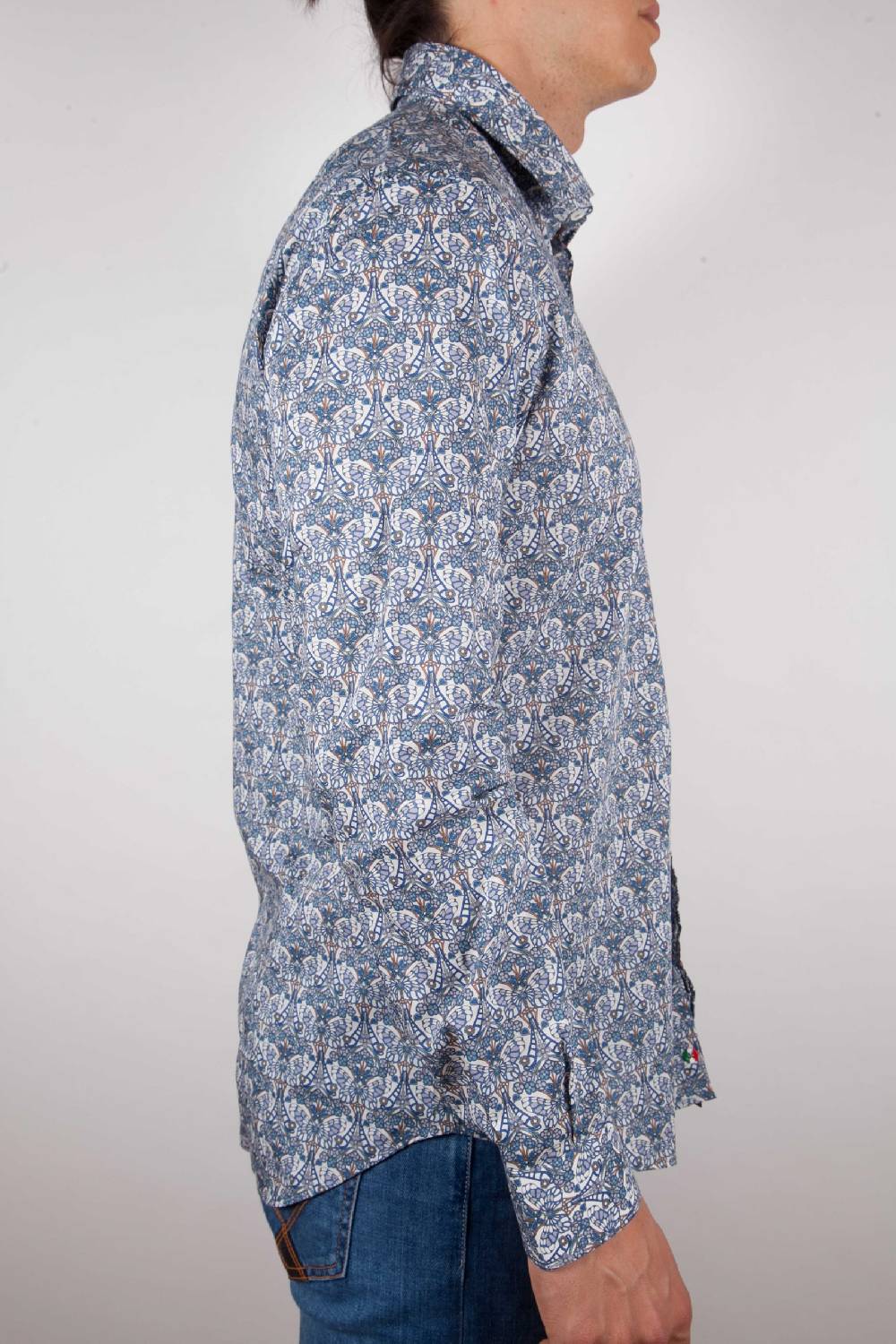 Poggianti Camicia Fantasia collo francese Consegna Veloce