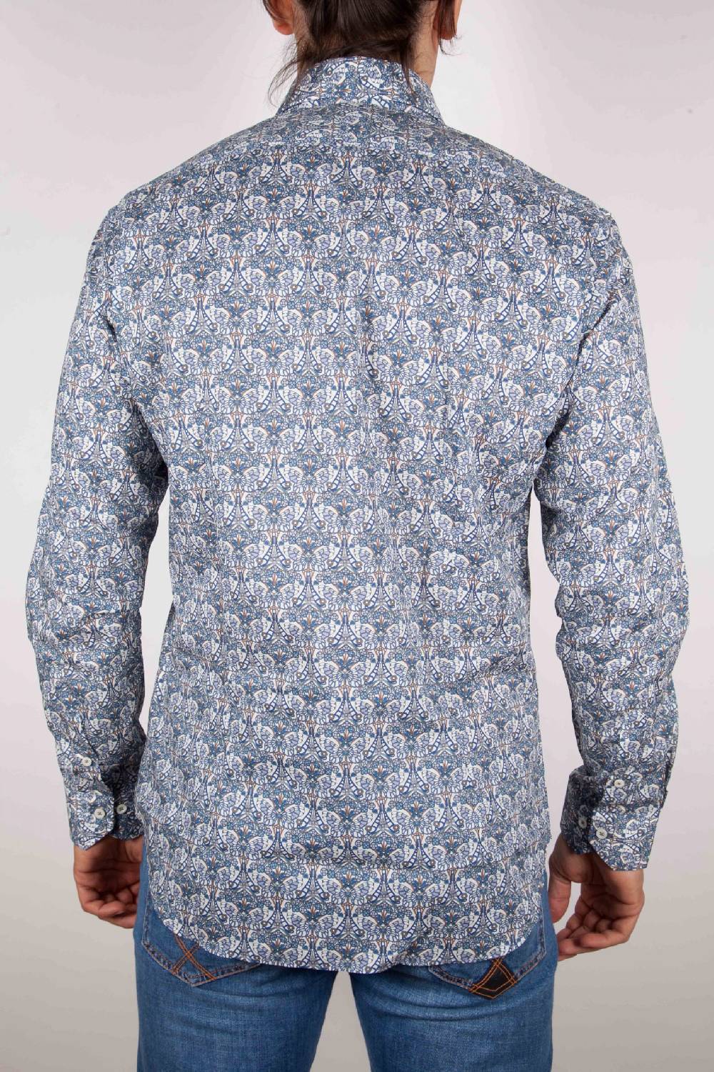 Poggianti Camicia Fantasia collo francese Consegna Veloce