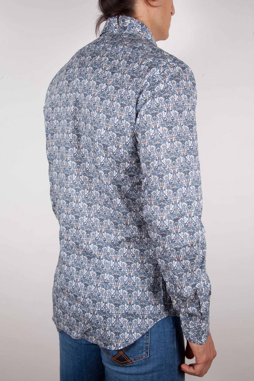 Poggianti Camicia Fantasia collo francese Consegna Veloce