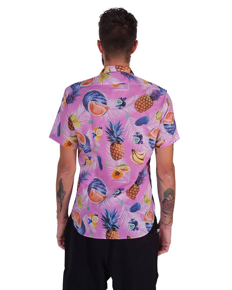 Poggianti Camicia Fantasia Collo Morbido Rosa Prezzo Ridotto