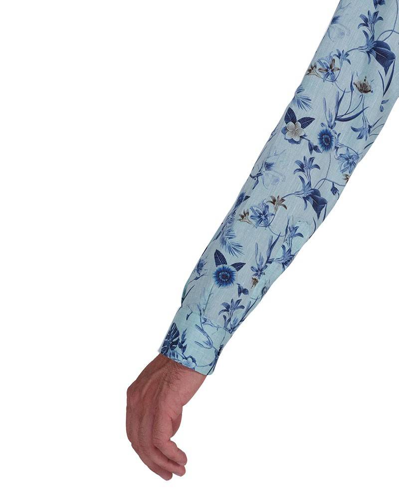 Poggianti Camicia Fantasia Collo Morbido Verde Offerta