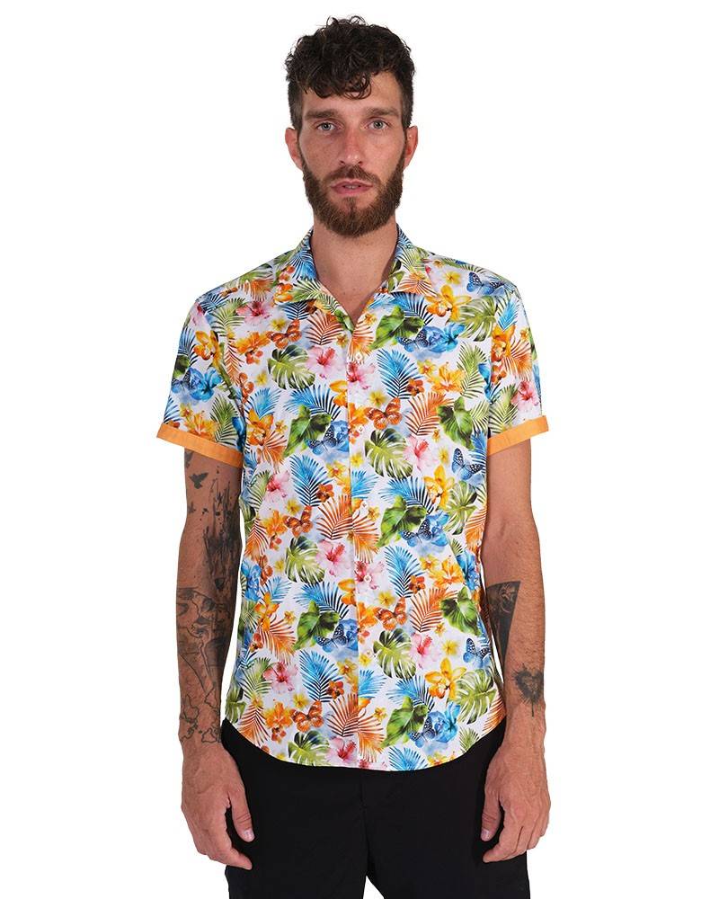 Poggianti Camicia Fantasia Collo Morbido Multicolore Online