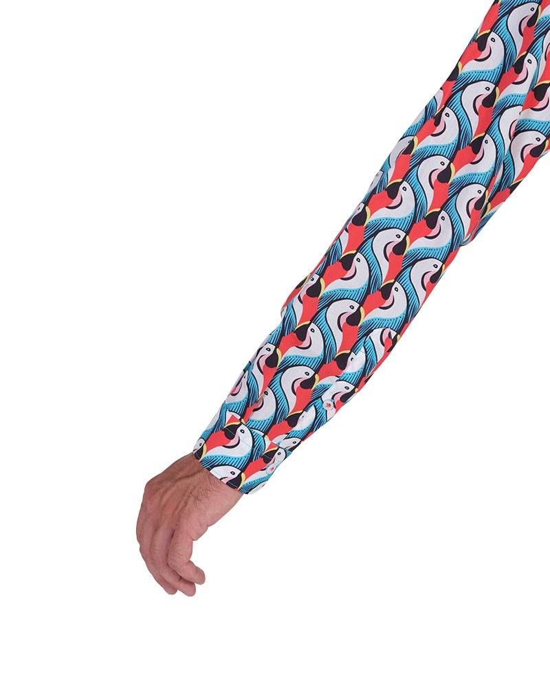 Poggianti Camicia Fantasia Collo Morbido Multicolore Offerte