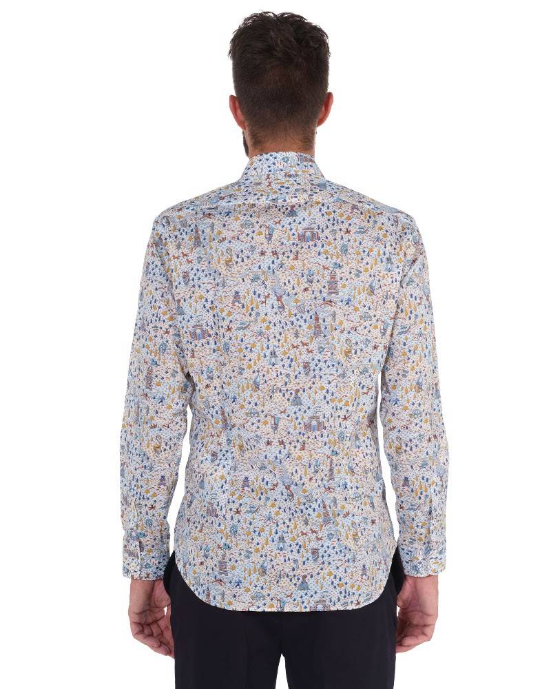 Poggianti Camicia Fantasia Collo Morbido Multicolore Hotsell