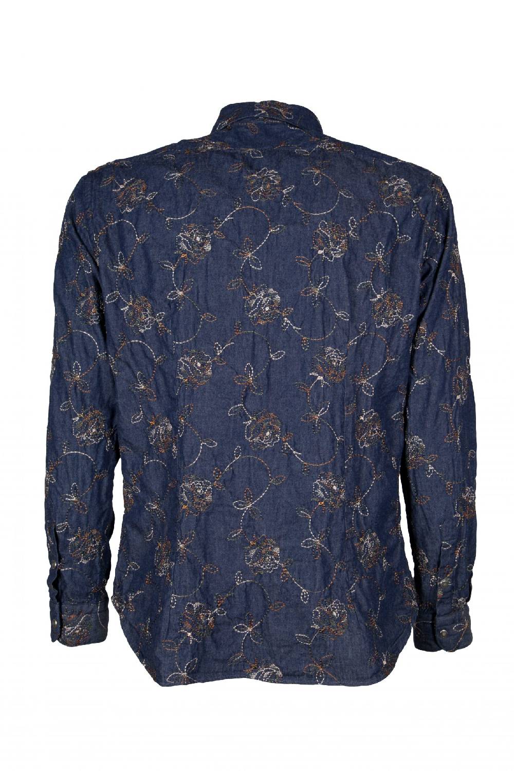 Poggianti Camicia uomo in Denim con Ricami FIRENZE-62-250 Moda