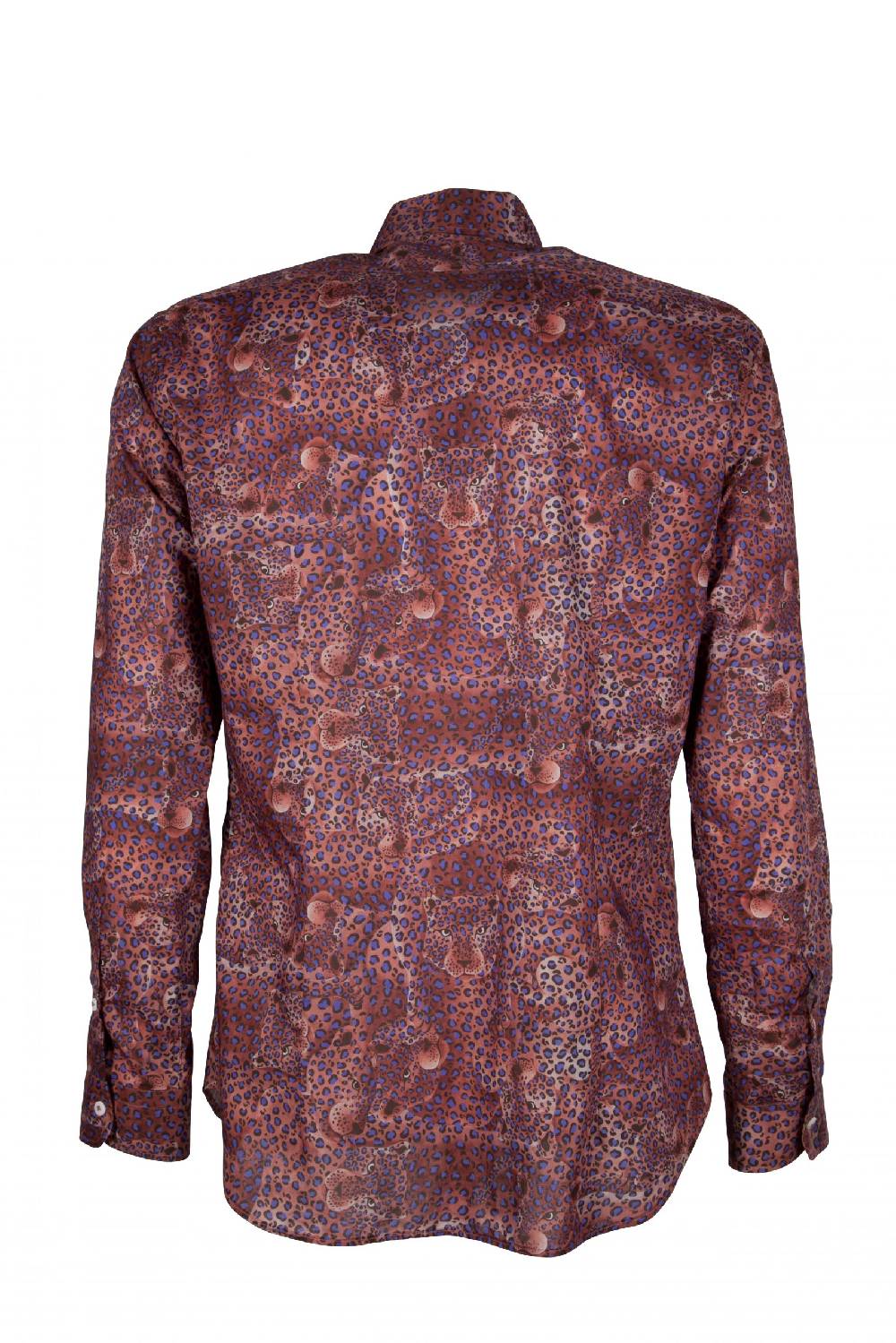 Poggianti Camicia uomo in cotone Liberty con stampa animali PISA-60F-155-01 In Linea