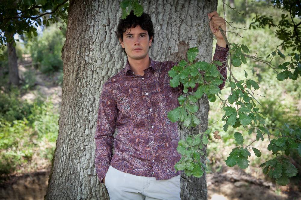 Poggianti Camicia uomo in cotone Liberty con stampa animali PISA-60F-155-01 In Linea