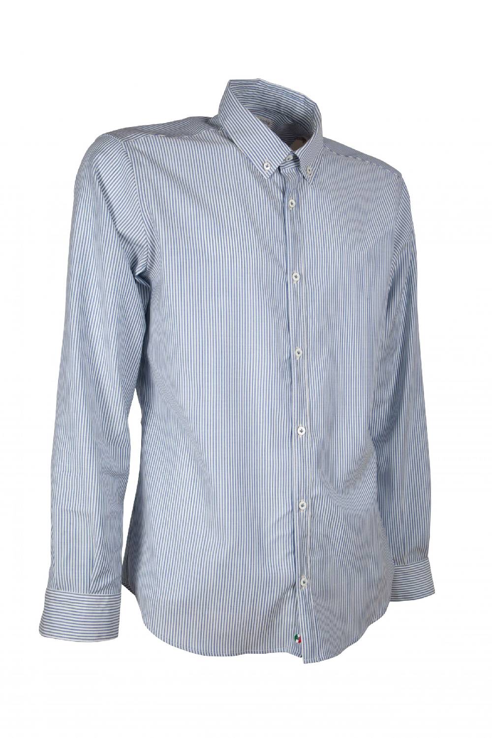Poggianti Camicia in lana merinos REDA a righe PISA-64-117-01 Promozione