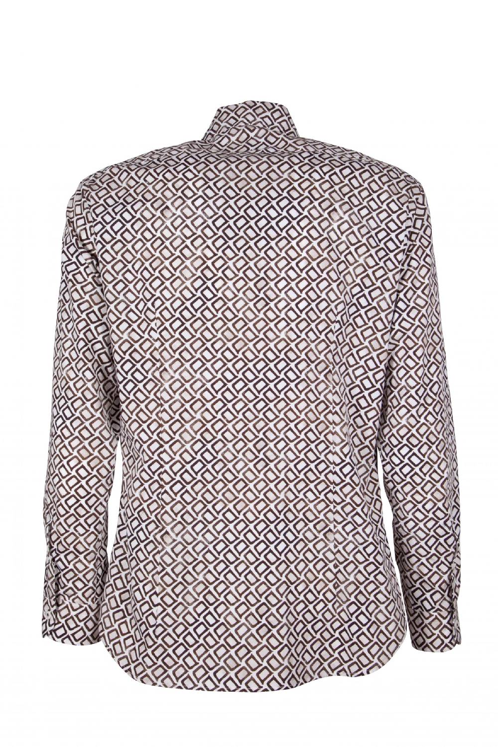 Poggianti Camicia uomo cotone con stampa geometrica PISA-31F-140-01 Pezzi Unici