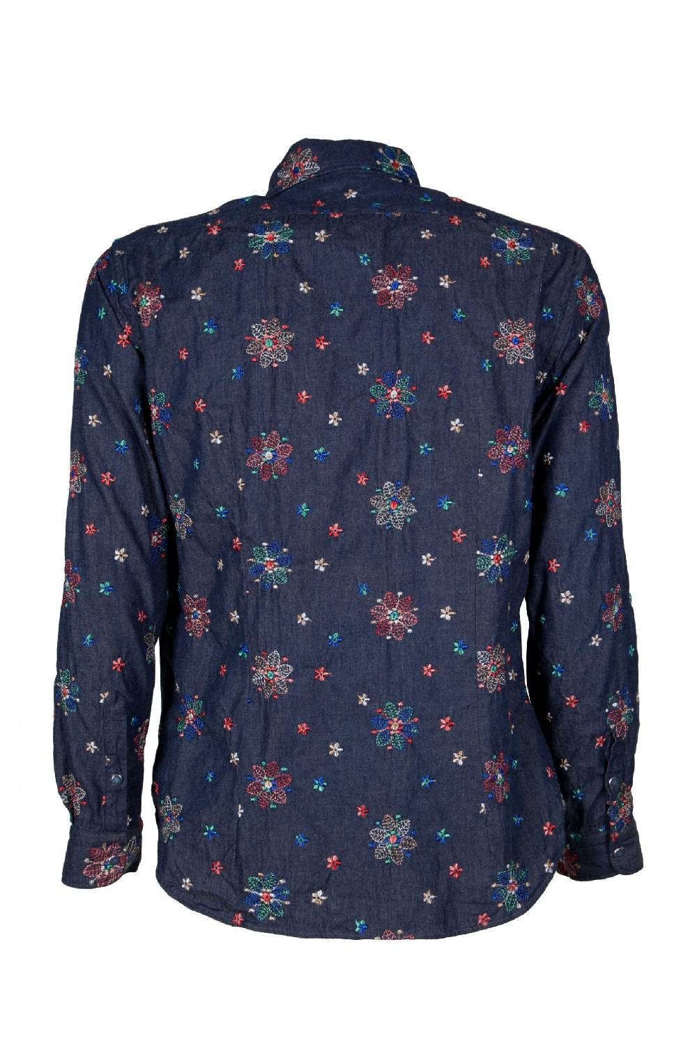 Poggianti Camicia uomo in Denim con Ricami FIRENZE-31W-249-01 Promozione Limitata