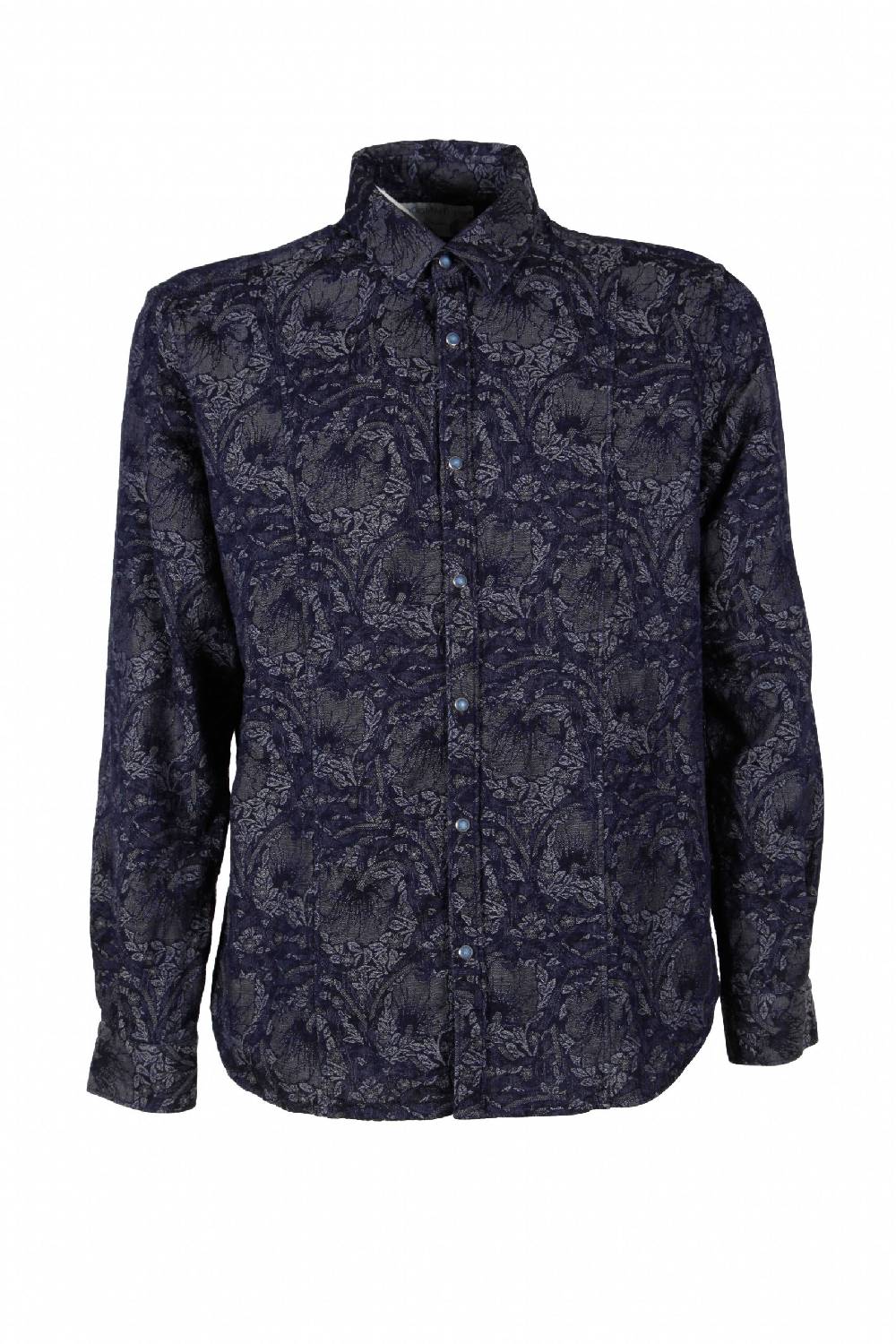 Poggianti Camicia uomo in Denim Jacquard LEGOLI-66-235-01 Convenienza