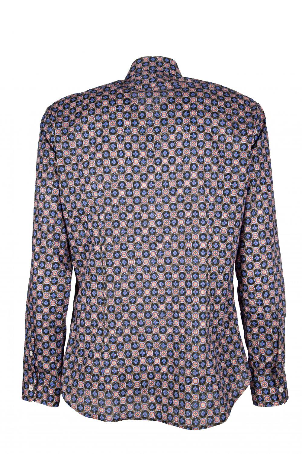 Poggianti Camicia uomo in cotone con stampa piccola FIRENZE-62M-138-02 Sconto