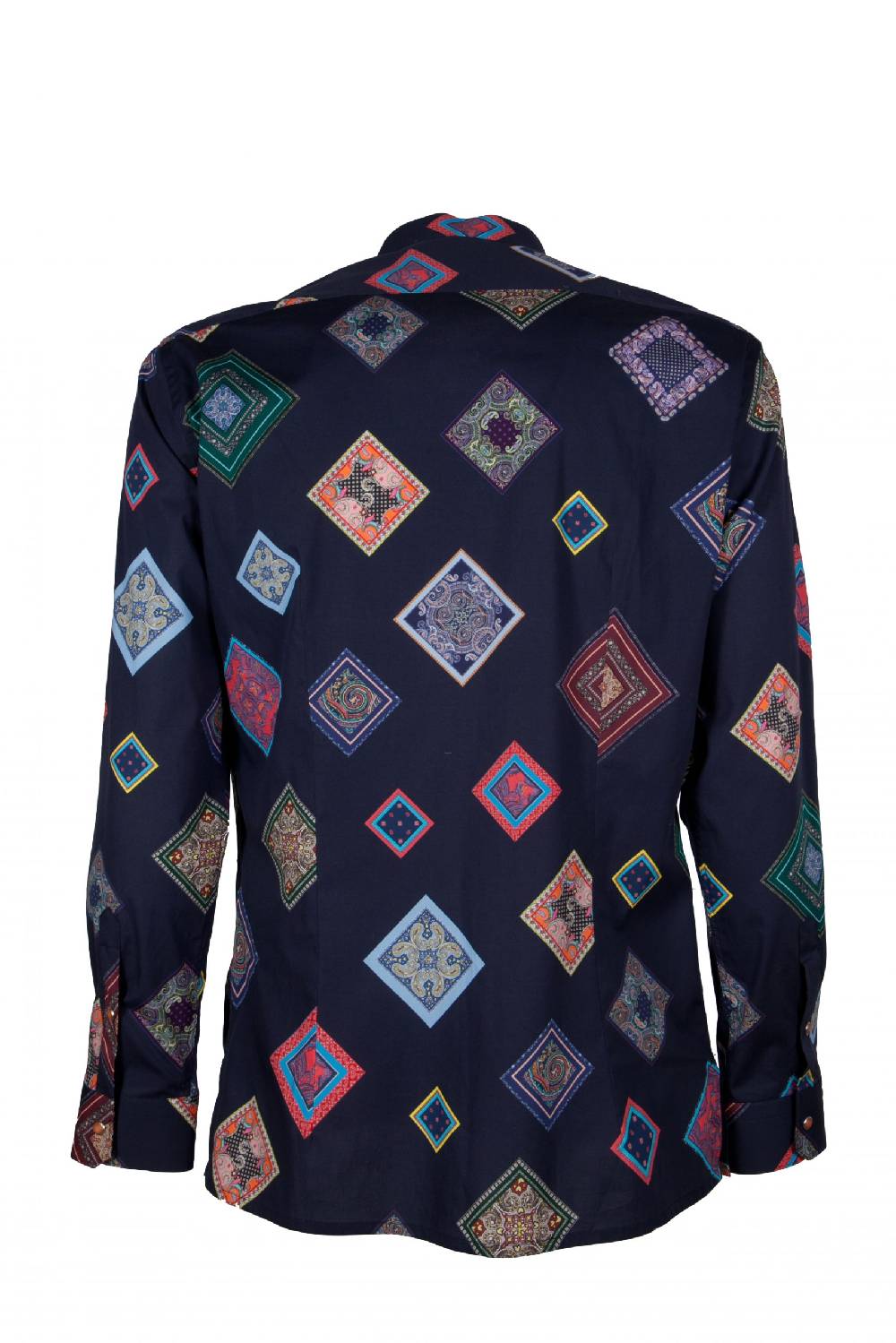 Poggianti Camicia uomo stretch con stampa geometrica SCARLINO-33-165-01 Outlet