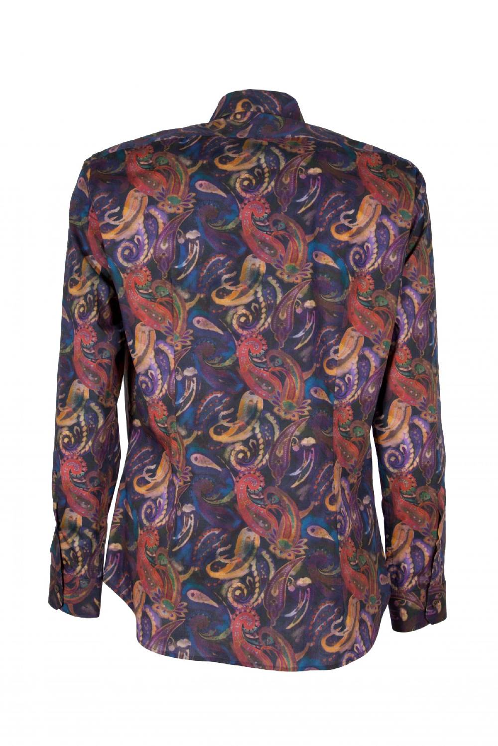 Poggianti Camicia uomo stretch con stampa Paisley PISA-73-163-01 In Vendita