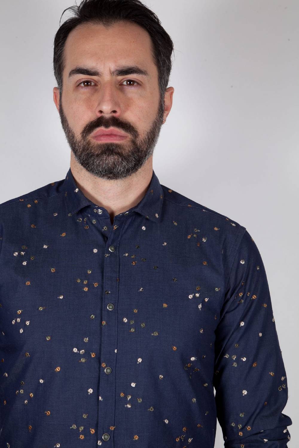 Poggianti Camicia in Denim con ricami PISA-62-607 Promozione