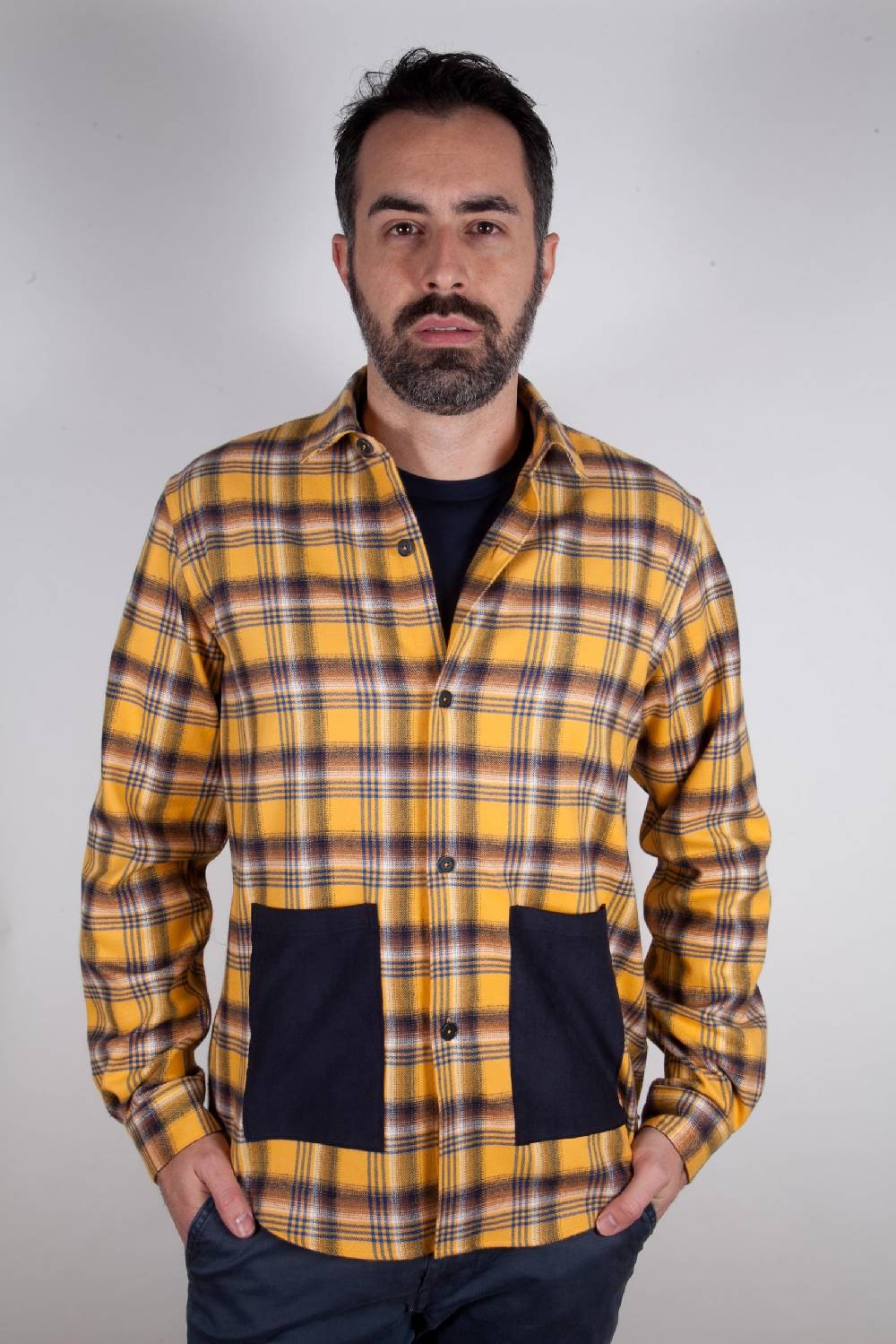 Poggianti Camicia in flanella a quadri LONDA-66-632 Spedizione Gratuita