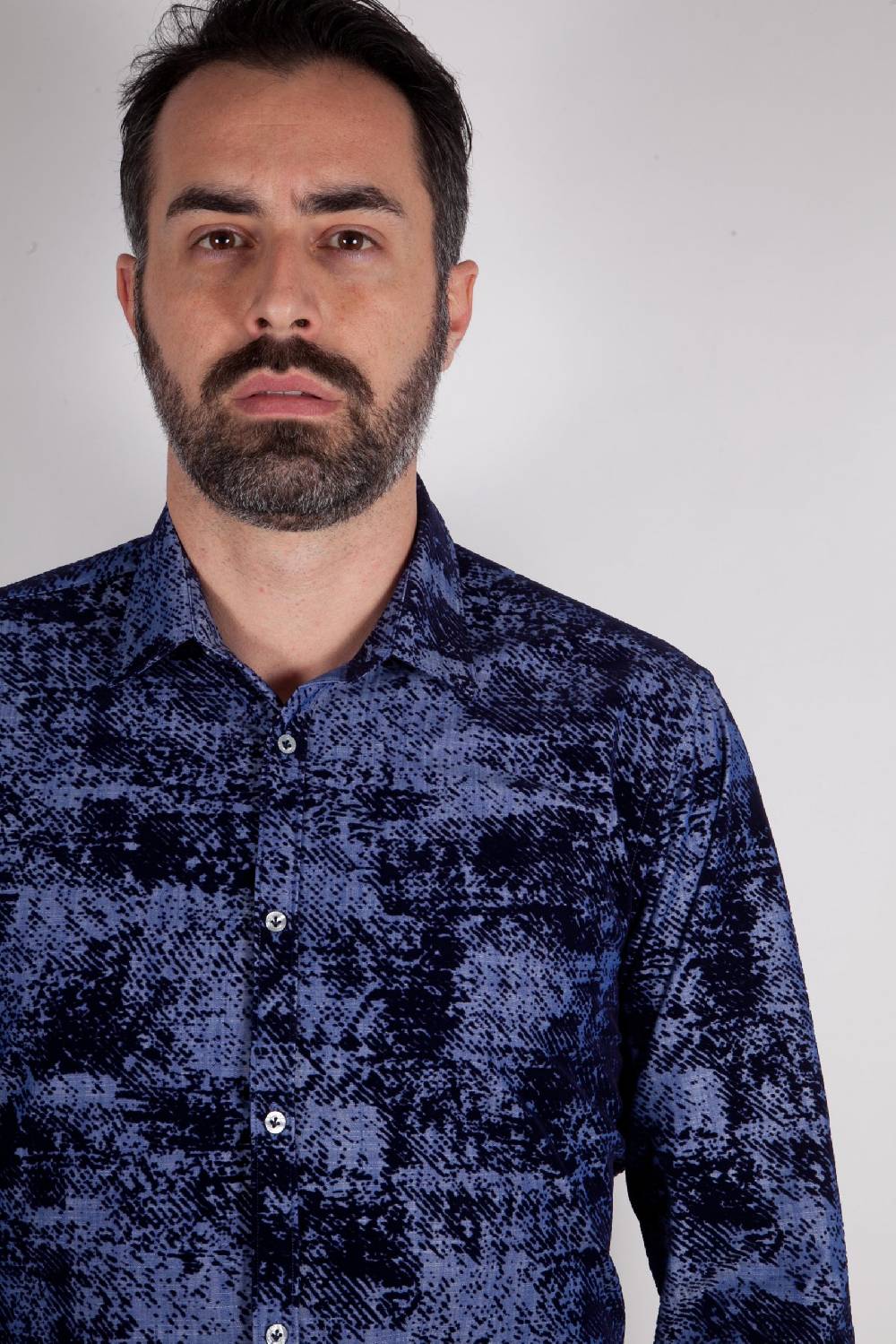 Poggianti Camicia in denim con floccato PISA-66-602-01 Acquista Ora