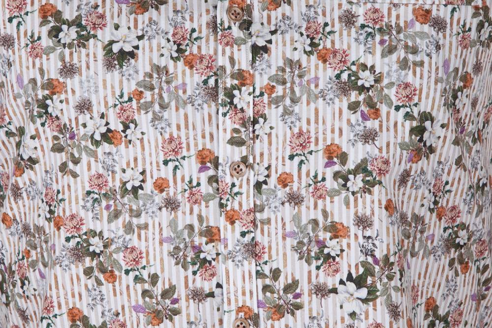 Poggianti Camicia con stampa ASCIANO-73-569-01 Consegna Veloce