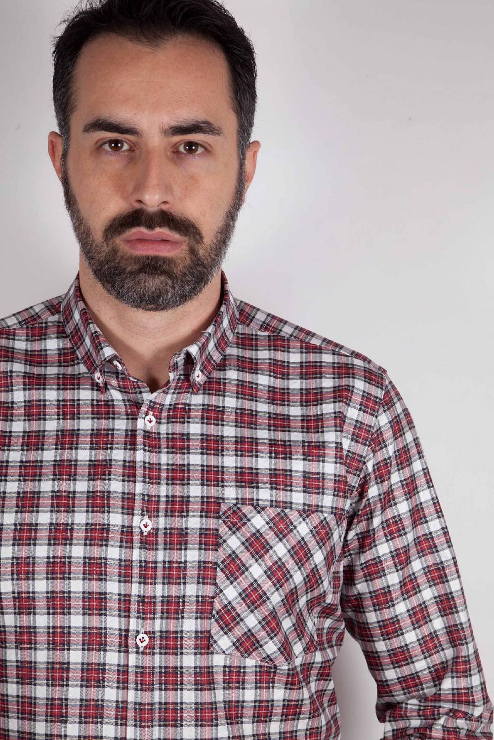 Poggianti Camicia a quadri con tasca ARDENZA-64-574-01 Promozione Limitata